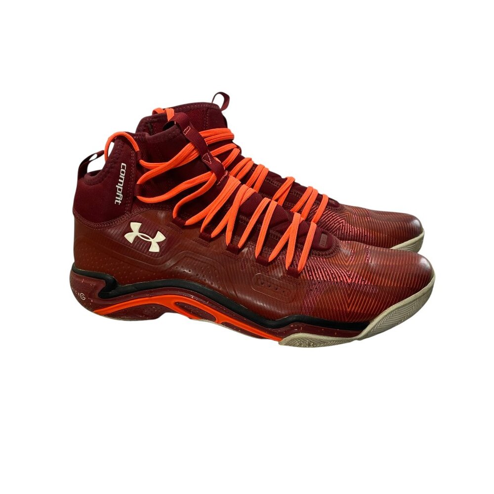 Under Armour Micro G Pro Basketball High Top Ankle Support Shoes Mens 14 Red
